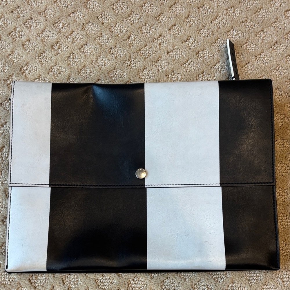 Marni Black and White Striped bag